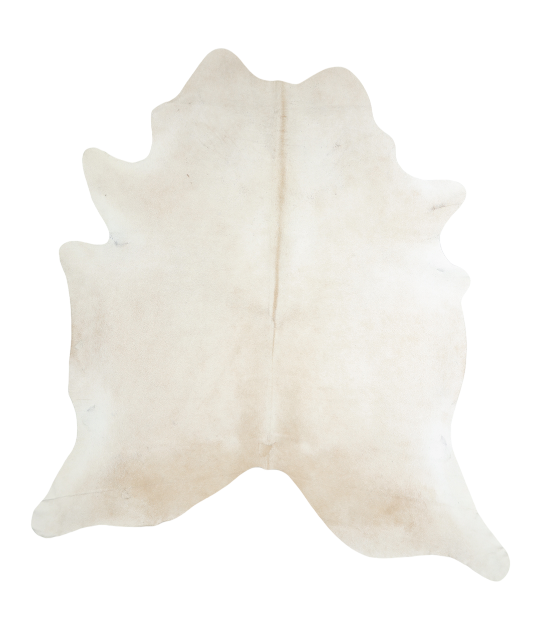 Ivory with Beige XX-Large Brazilian Cowhide Rug 7'8"H x 6'9"W #A18743 