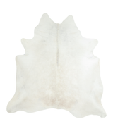 Ivory with Beige X-Large Brazilian Cowhide Rug 7'1"H x 6'8"W #A18749 by Hudson Hides