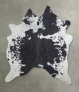 Salt and Pepper Black X-Large Brazilian Cowhide Rug 6'9"H x 6'5"W #A18767 by Hudson Hides