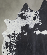 Salt and Pepper Black X-Large Brazilian Cowhide Rug 6'9"H x 6'5"W #A18767 by Hudson Hides