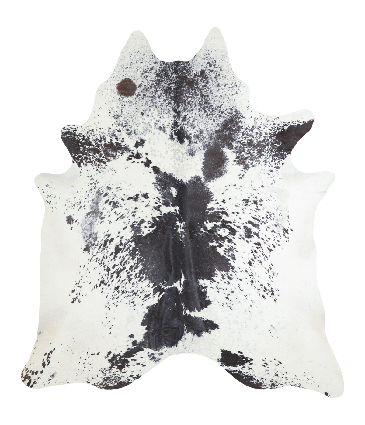 Salt and Pepper Black Cowhide Rug #A18868