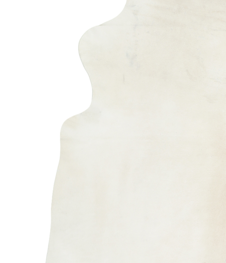 Ivory with Beige X-Large Brazilian Cowhide Rug 7'3"H x 6'10"W #A18896 by Hudson Hides