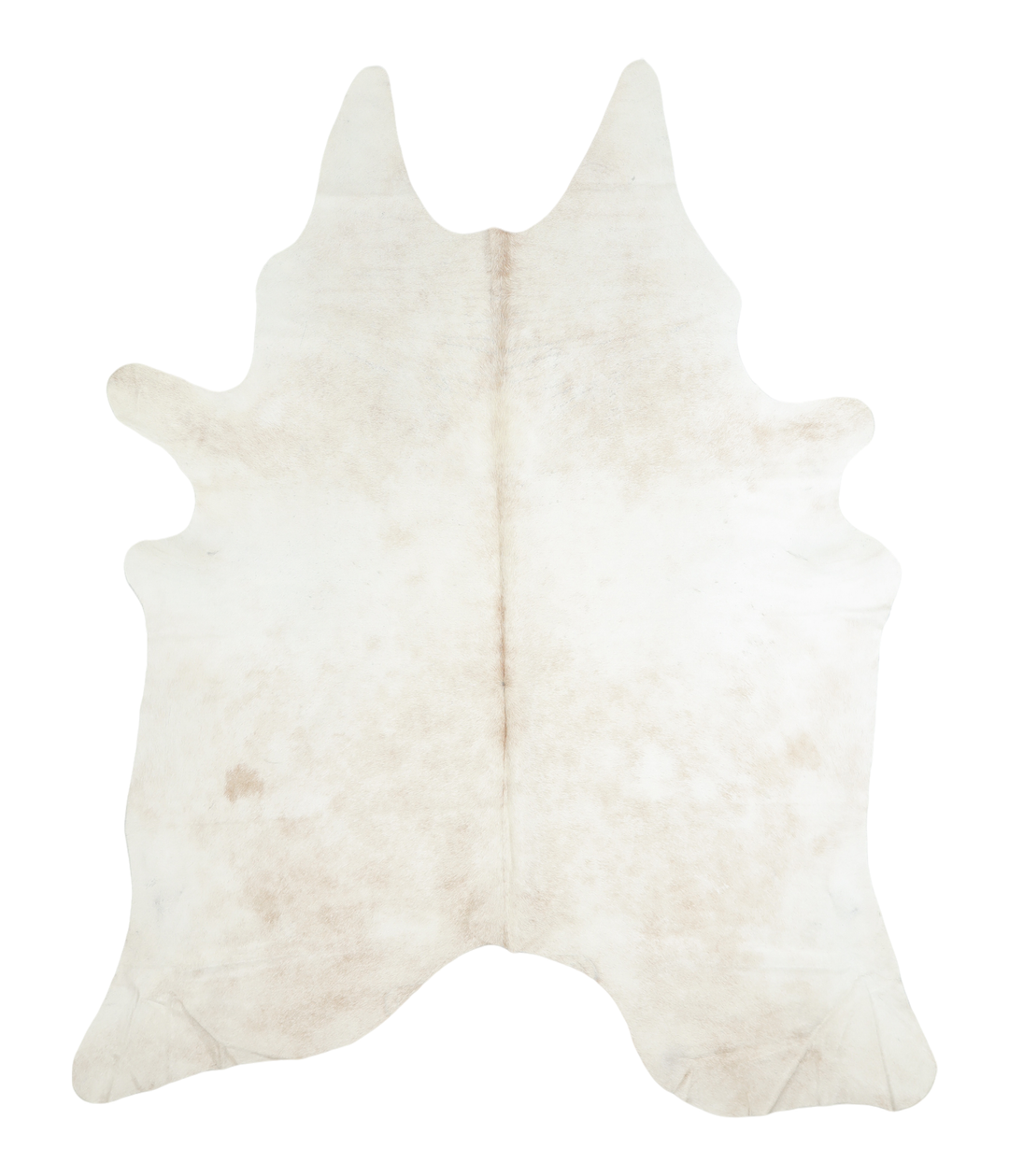 Ivory with Beige X-Large Brazilian Cowhide Rug 7'9"H x 6'3"W #A18974 b