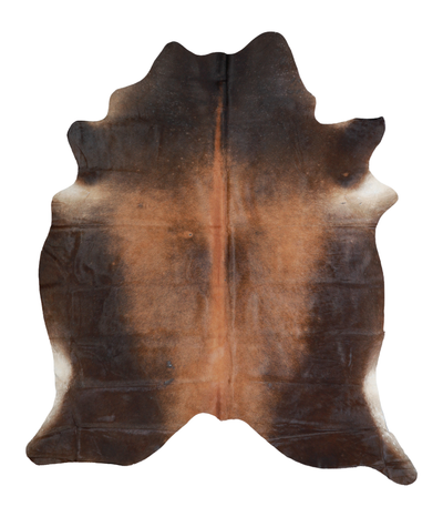 Brown with Red Cowhide Rug #A19046