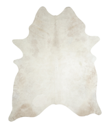 Ivory with Beige XX-Large Brazilian Cowhide Rug 8'0"H x 6'5"W #A19107 by Hudson Hides