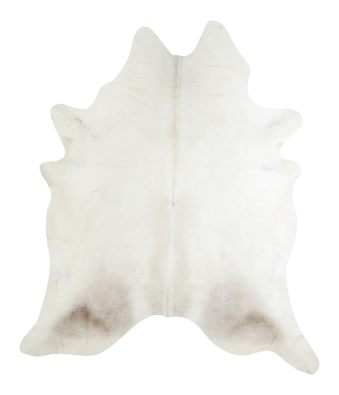 Ivory with Beige XX-Large Brazilian Cowhide Rug 8'3"H x 6'11"W #A19218