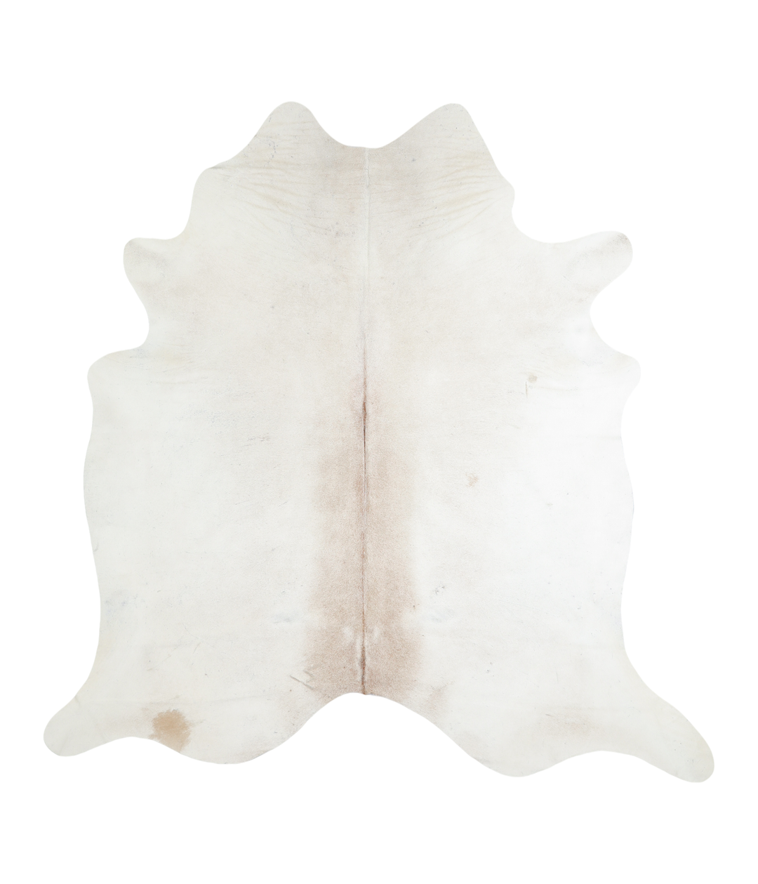 Ivory with Beige X-Large Brazilian Cowhide Rug 6'11"H x 6'9"W #A19271 
