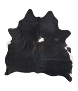 Black and White Large Brazilian Cowhide Rug 6'5"H x 6'0"W #A19278 by Hudson Hides