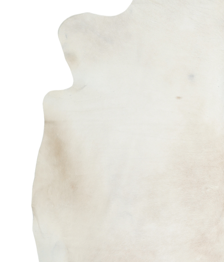 Ivory with Beige X-Large Brazilian Cowhide Rug 6'10"H x 6'10"W #A19307 by Hudson Hides