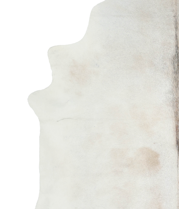 Ivory with Beige XX-Large Brazilian Cowhide Rug 7'8"H x 7'1"W #A19387 by Hudson Hides