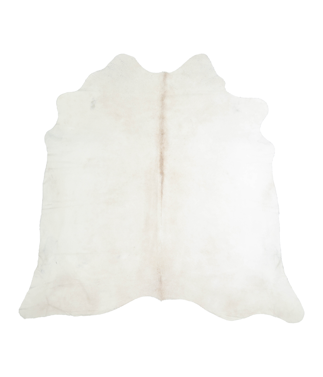 Ivory with Beige X-Large Brazilian Cowhide Rug 6'10"H x 7'2"W #A19481 