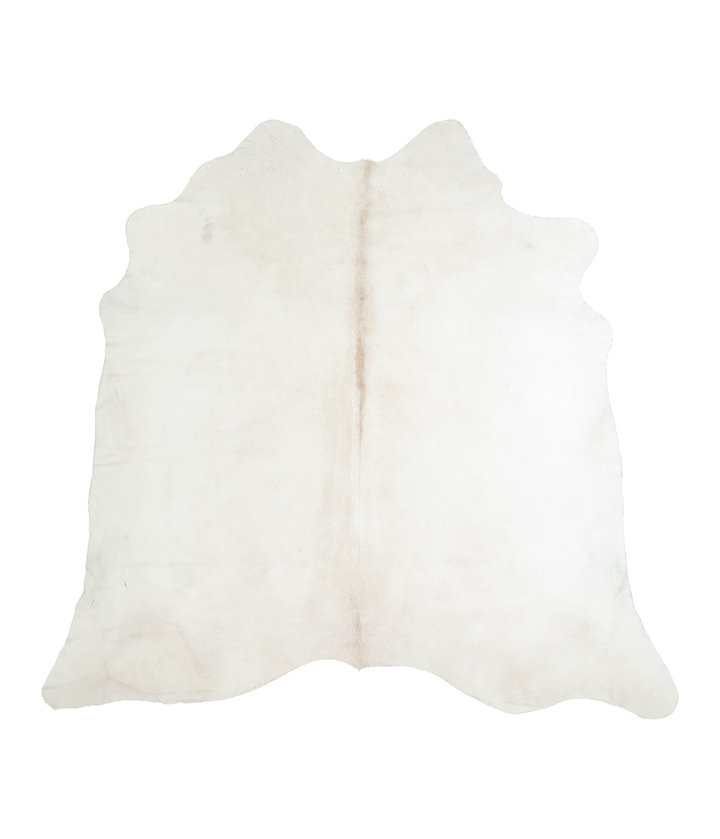 Ivory with Beige X-Large Brazilian Cowhide Rug 6'10"H x 7'2"W #A19481 by Hudson Hides