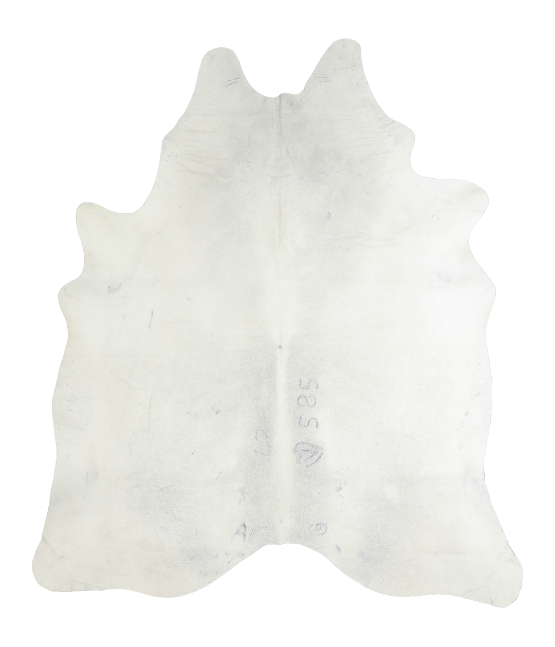 Light Grey XX-Large Brazilian Cowhide Rug 7'8"H x 6'6"W #A19507 by Hud