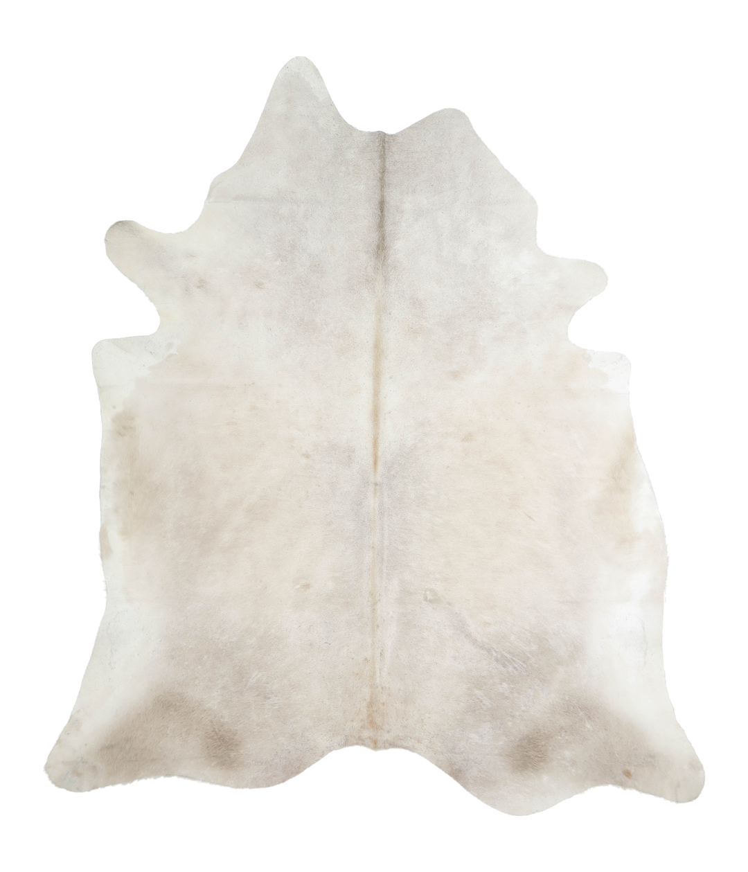 Ivory with Beige X-Large Brazilian Cowhide Rug 7'4"H x 6'4"W #A19643 b