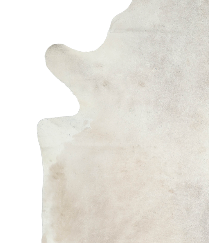 Ivory with Beige X-Large Brazilian Cowhide Rug 7'4"H x 6'4"W #A19643 by Hudson Hides
