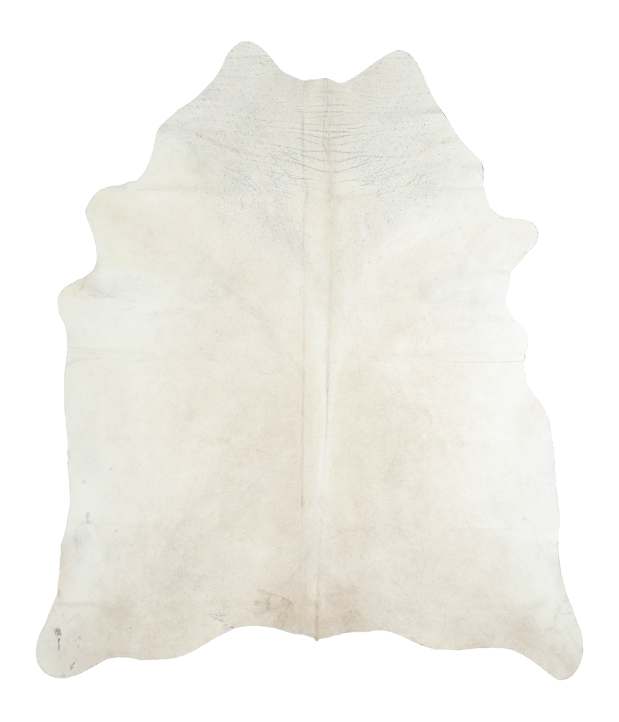 Ivory with Beige XX-Large Brazilian Cowhide Rug 7'10"H x 6'8"W #A20041 by Hudson Hides