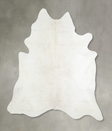 Solid White X-Large Brazilian Cowhide Rug 7'4"H x 6'9"W #A20050 by Hudson Hides