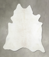 Solid White X-Large Brazilian Cowhide Rug 7'4"H x 6'9"W #A20050 by Hudson Hides