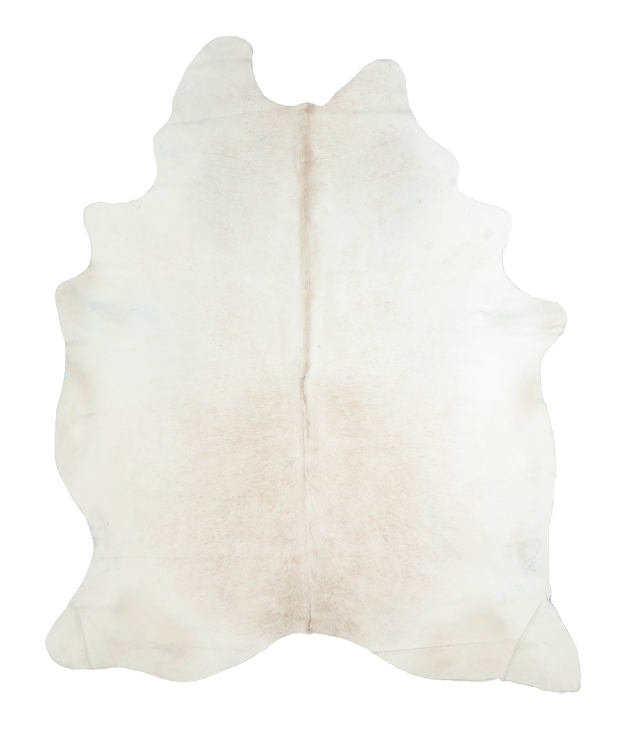 Ivory with Beige XX-Large Brazilian Cowhide Rug 8'0"H x 6'5"W #A20149 by Hudson Hides