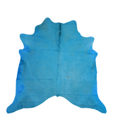 Dyed Sea Blue X-Large Brazilian Cowhide Rug 6'6"H x 6'9"W #A20159 by Hudson Hides