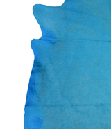 Dyed Sea Blue X-Large Brazilian Cowhide Rug 6'6"H x 6'9"W #A20159 by Hudson Hides