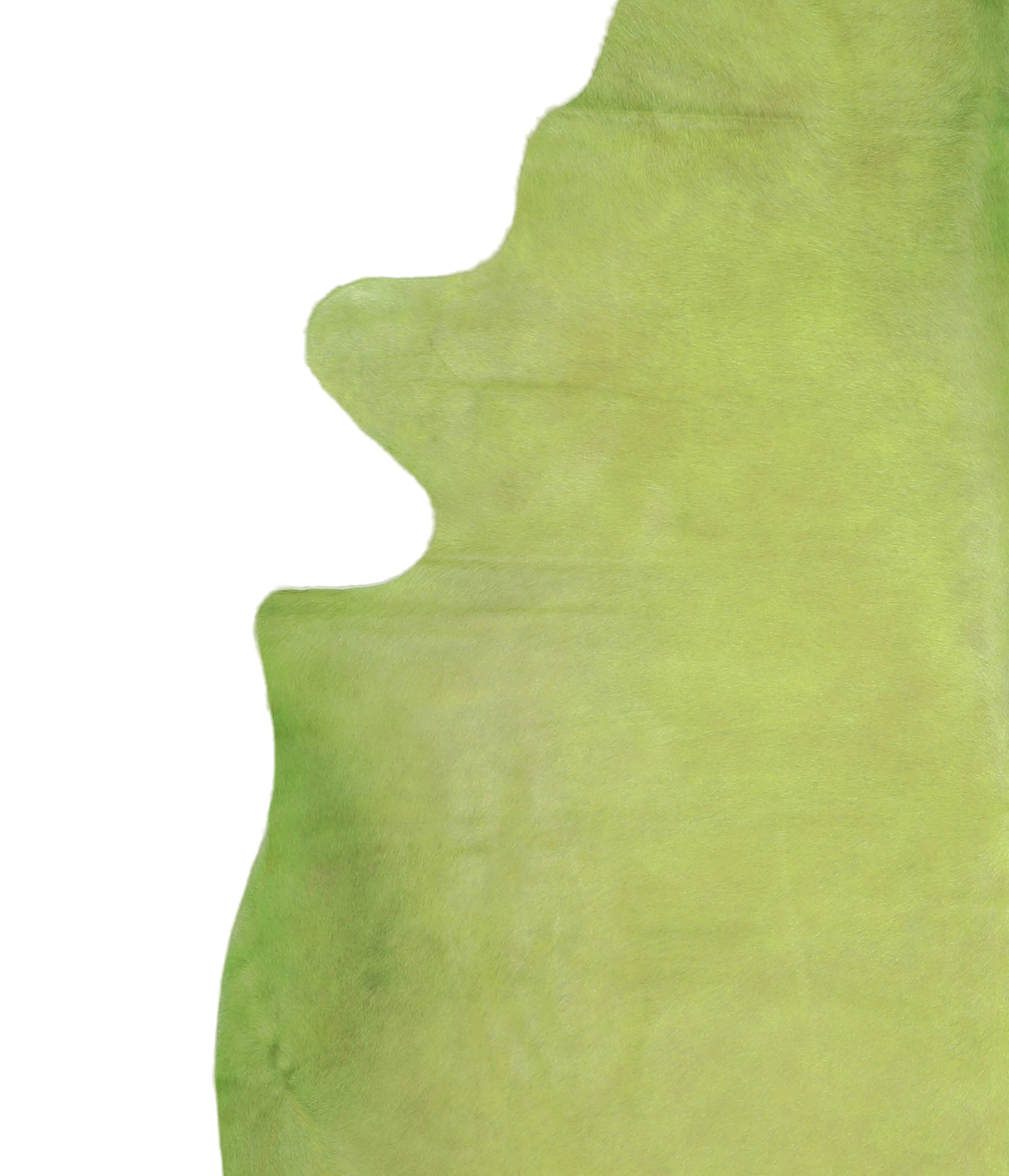 Dyed Lime Green X-Large Brazilian Cowhide Rug 7'2"H x 6'11"W #A20167 by Hudson Hides