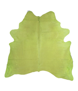 Dyed Lime Green X-Large Brazilian Cowhide Rug 6'10"H x 6'8"W #A20168 by Hudson Hides