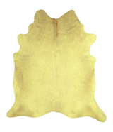 Dyed Yellow X-Large Brazilian Cowhide Rug 7'6"H x 6'7"W #A20179 by Hudson Hides