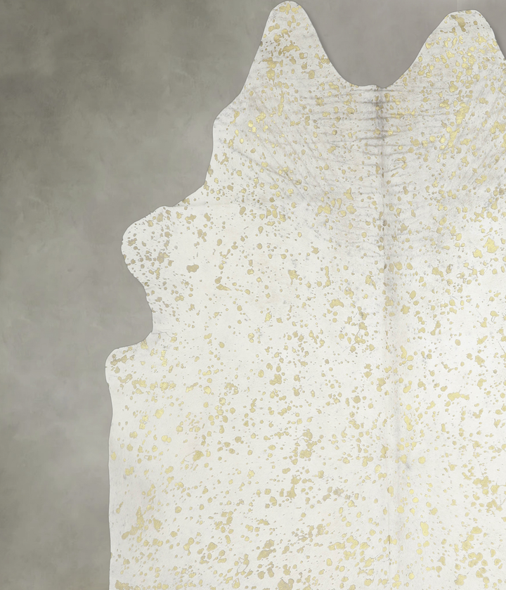 Metallic XX-Large Brazilian Cowhide Rug 7'9"H x 7'6"W #A20180 by Hudson Hides