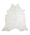 Metallic Silver White XX-Large Brazilian Cowhide Rug 7'3