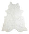 Metallic Silver White XX-Large Brazilian Cowhide Rug 7'9