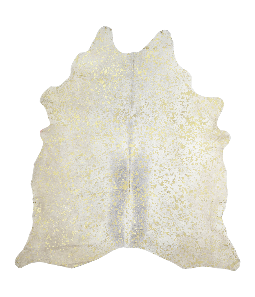 Metallic X-Large Brazilian Cowhide Rug 7'2"H x 6'6"W #A20206 by Hudson Hides