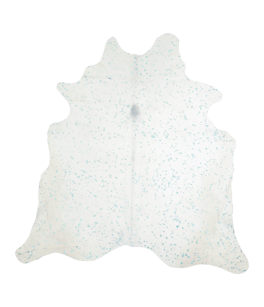 Metallic X-Large Brazilian Cowhide Rug 7'2"H x 6'10"W #A20214 by Hudson Hides