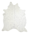 Metallic Silver White X-Large Brazilian Cowhide Rug 7'6