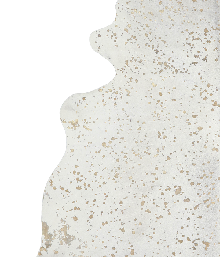 Metallic X-Large Brazilian Cowhide Rug 7'0"H x 7'1"W #A20235 by Hudson Hides
