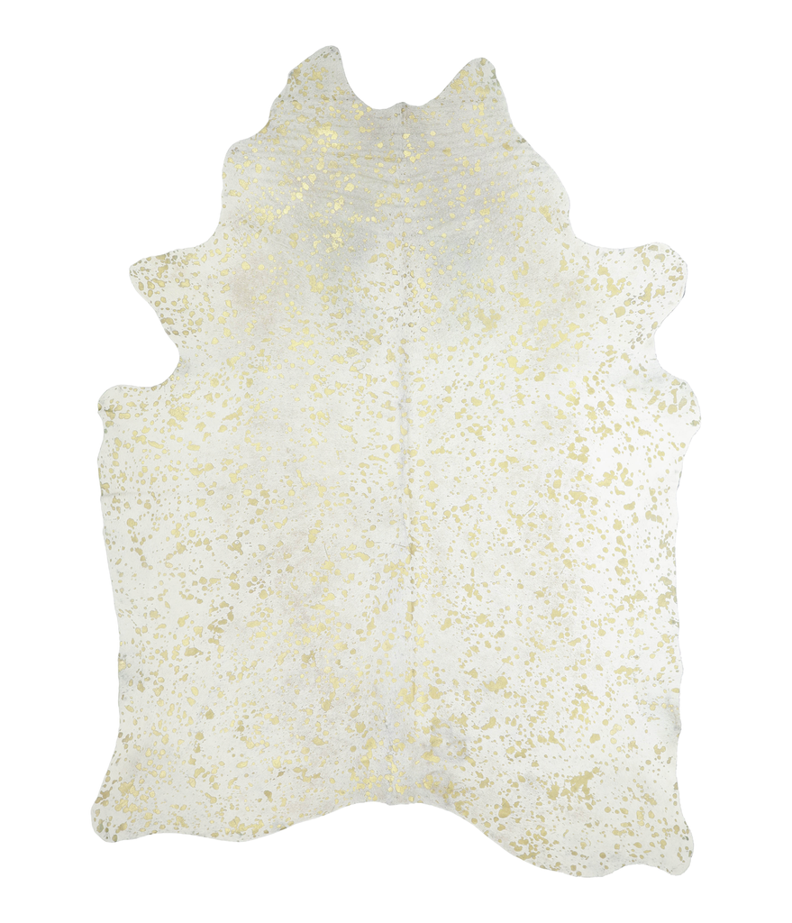 Metallic X-Large Brazilian Cowhide Rug 7'8"H x 5'7"W #A20245 by Hudson Hides
