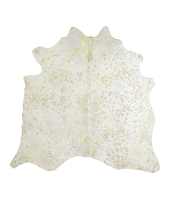 Metallic X-Large Brazilian Cowhide Rug 6'10"H x 7'0"W #A20247 by Hudson Hides