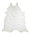 Metallic Silver White XX-Large Brazilian Cowhide Rug 8'3