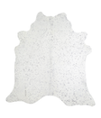 Metallic Silver White X-Large Brazilian Cowhide Rug 7'2"H x 6'9"W #A20251 by Hudson Hides