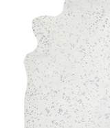Metallic Silver White X-Large Brazilian Cowhide Rug 7'2"H x 6'9"W #A20251 by Hudson Hides