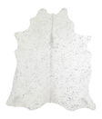 Metallic Silver White X-Large Brazilian Cowhide Rug 7'4"H x 6'4"W #A20252 by Hudson Hides