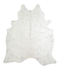 Metallic Silver White XX-Large Brazilian Cowhide Rug 7'11