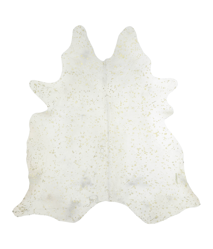 Metallic X-Large Brazilian Cowhide Rug 7'3"H x 6'9"W #A20265 by Hudson Hides