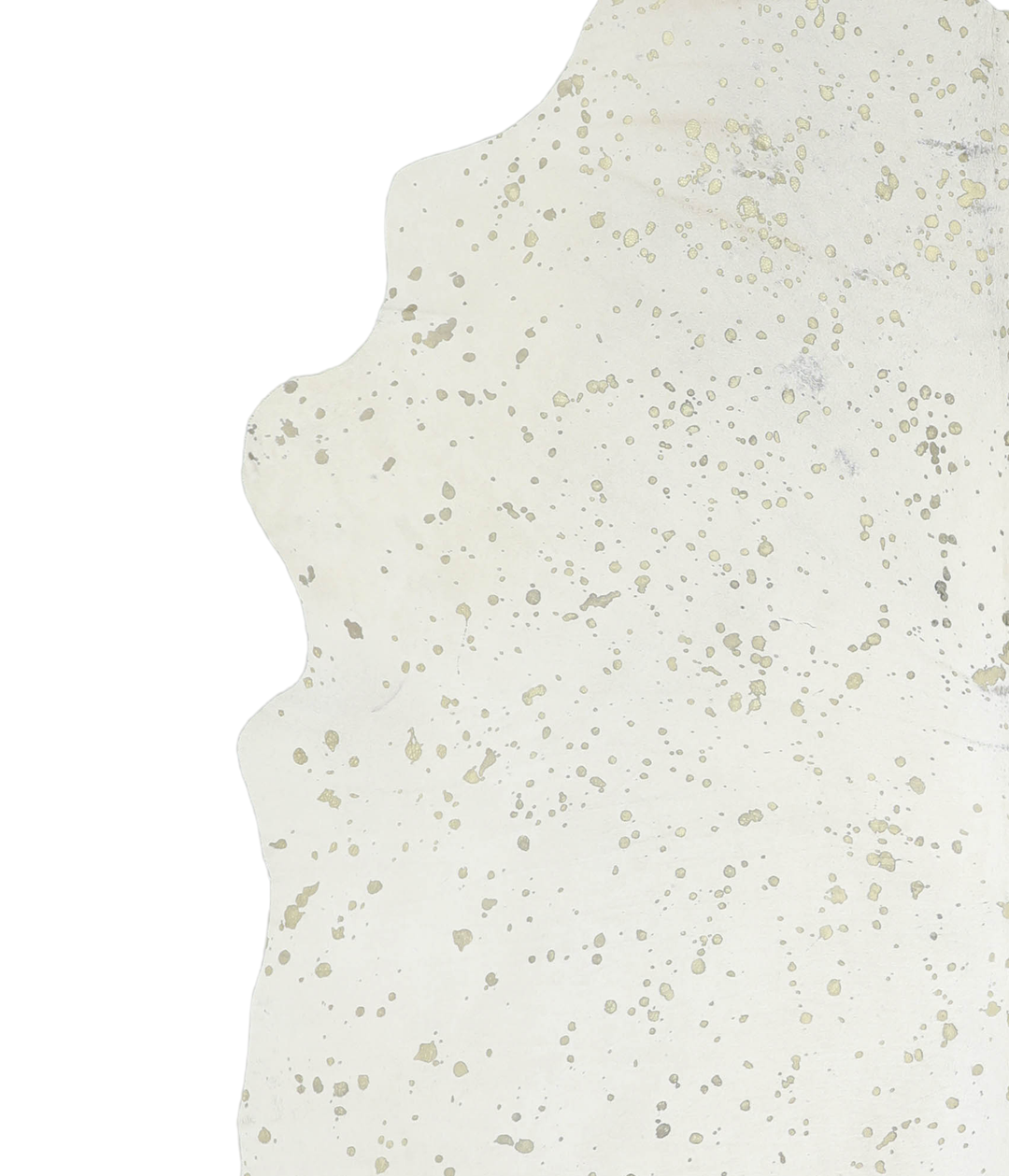 Metallic XX-Large Brazilian Cowhide Rug 7'11"H x 6'11"W #A20266 by Hud