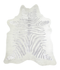 Zebra Metallic X-Large Brazilian Cowhide Rug 7'3