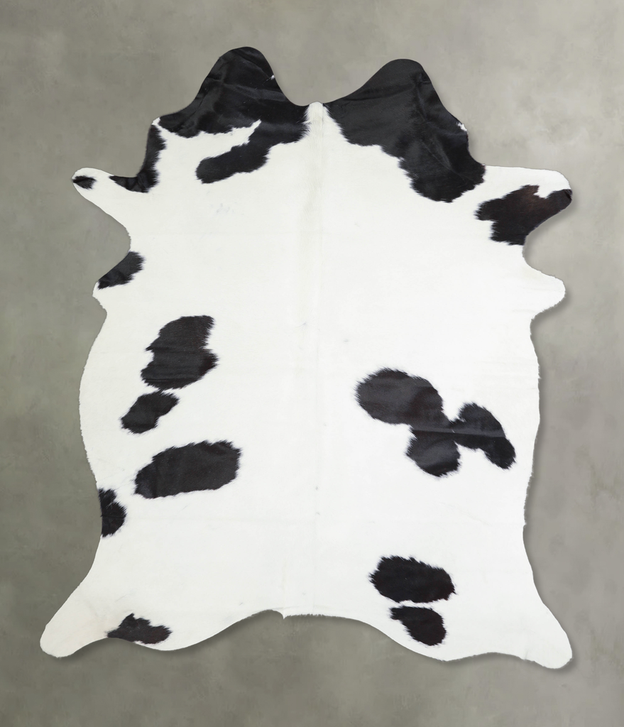 Black and White Large Brazilian Cowhide Rug 6'9"H x 5'3"W #A20289 by Hudson Hides
