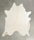 Solid White X-Large Brazilian Cowhide Rug 6'6"H x 6'2"W #A20296 by Hudson Hides