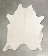 Solid White X-Large Brazilian Cowhide Rug 6'6"H x 6'2"W #A20296 by Hudson Hides