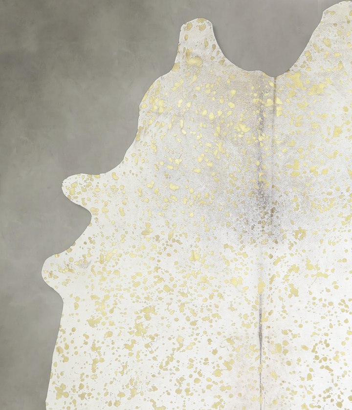 Metallic X-Large Brazilian Cowhide Rug 7'6"H x 6'8"W #A20359 by Hudson Hides