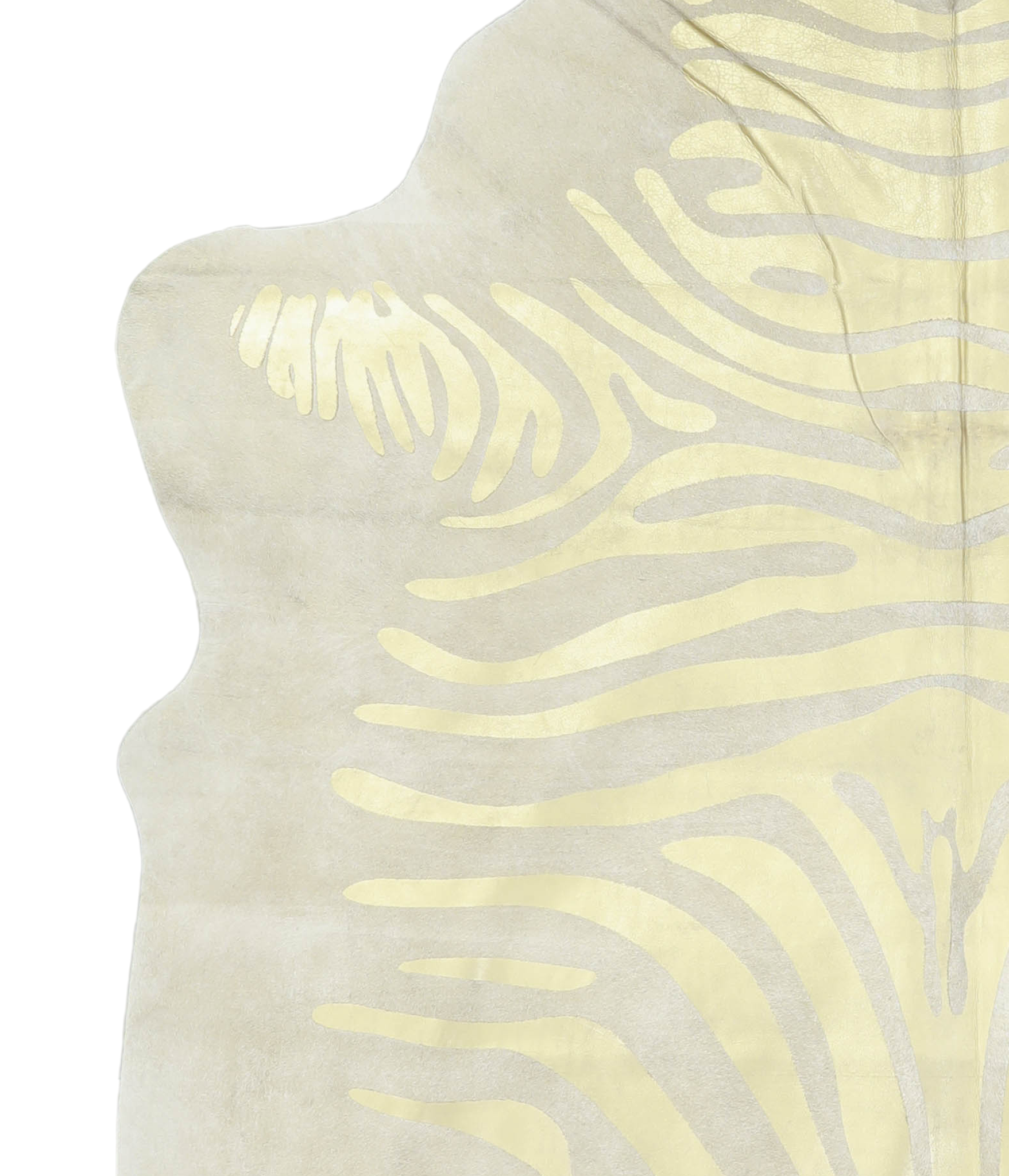 Zebra Metallic Cowhide Rug #A20373